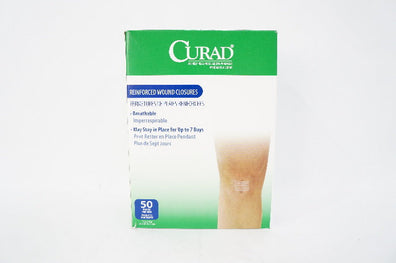 Medline NON250412 Curad Reinforced Wound Closures 1/2 x 4inch - Box of 50